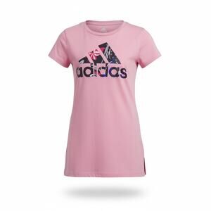 Adidas Girls Short Sleeve Graphic T-Shirt – Pink – Youth M (10/12)